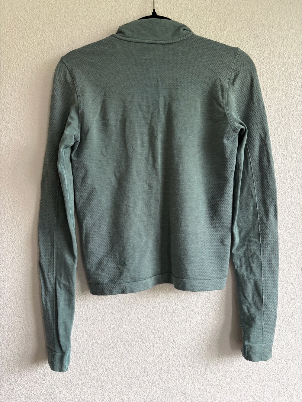 lululemon athletica Half-Zip Mock Neck Pullover in Sage - Picture 3 of 9